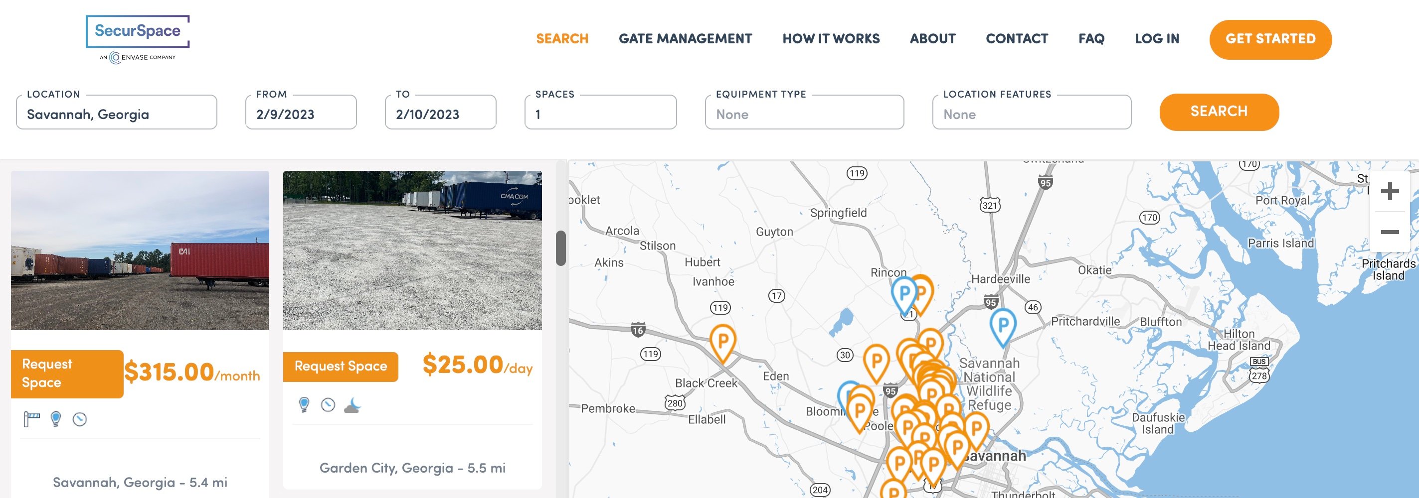 SecurSpace partner listings make it easy for landowners to market and charge for their unused space.